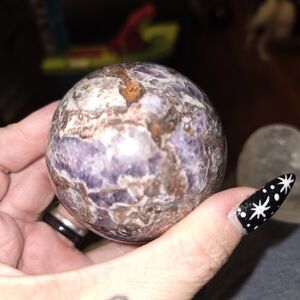 Purple and Brown Stone Sphere